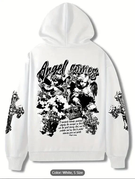 เสื้อฮู้ดพิมพ์ลายแฟชั่นสุดฮิตปี 2025 สไตล์ Y2K แบรนด์เทรนดี้สำหรับผู้ชาย ฮิปฮอป อเมริกัน แจ็คเก็ตสำหรับกิจกรรมกลางแจ้ง