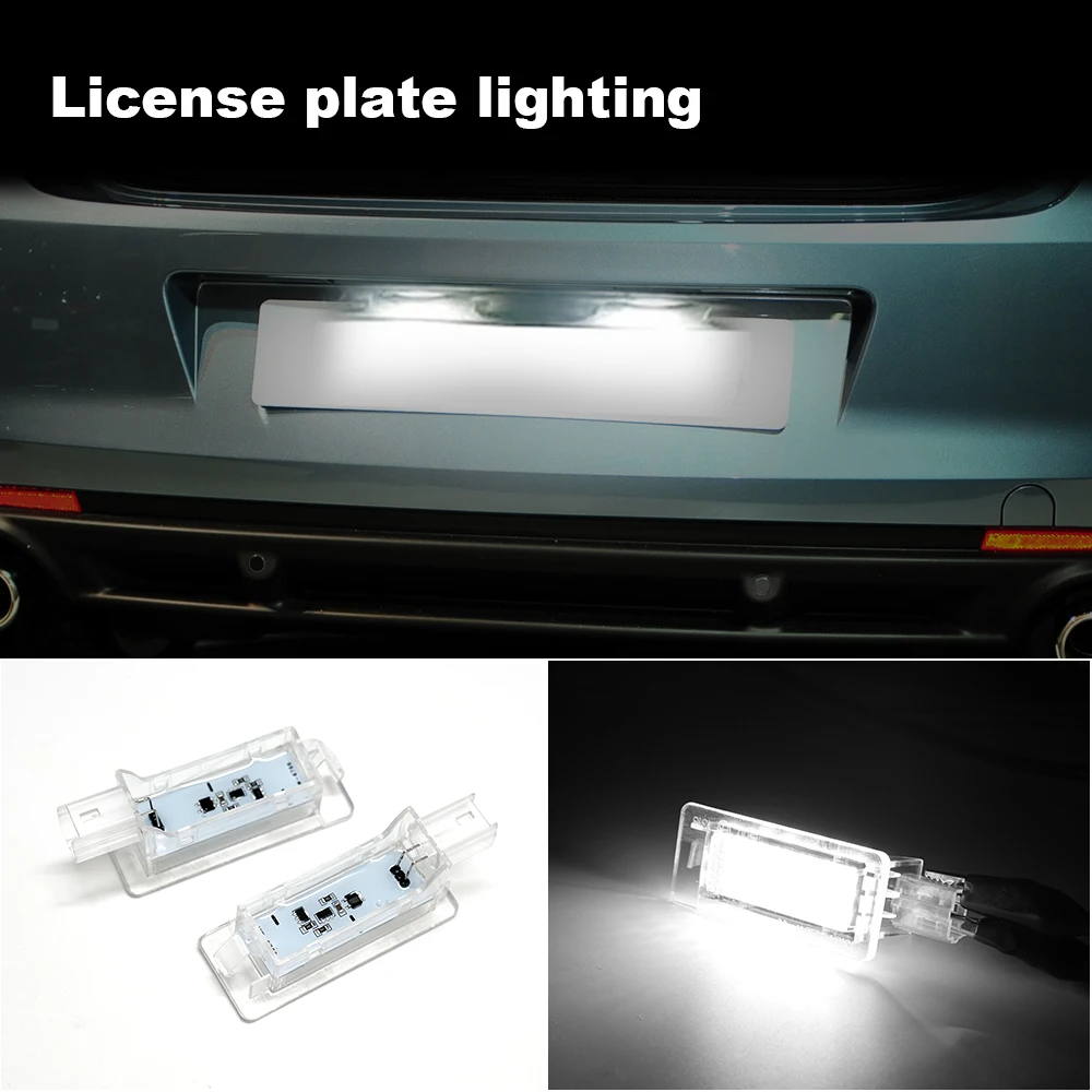 For Renault Captur Kaptur Espace Fluence Scenic Latitude Laguna Modus Zoe Dacia Duster Lodgy Logan Tail License Plate Led Lights