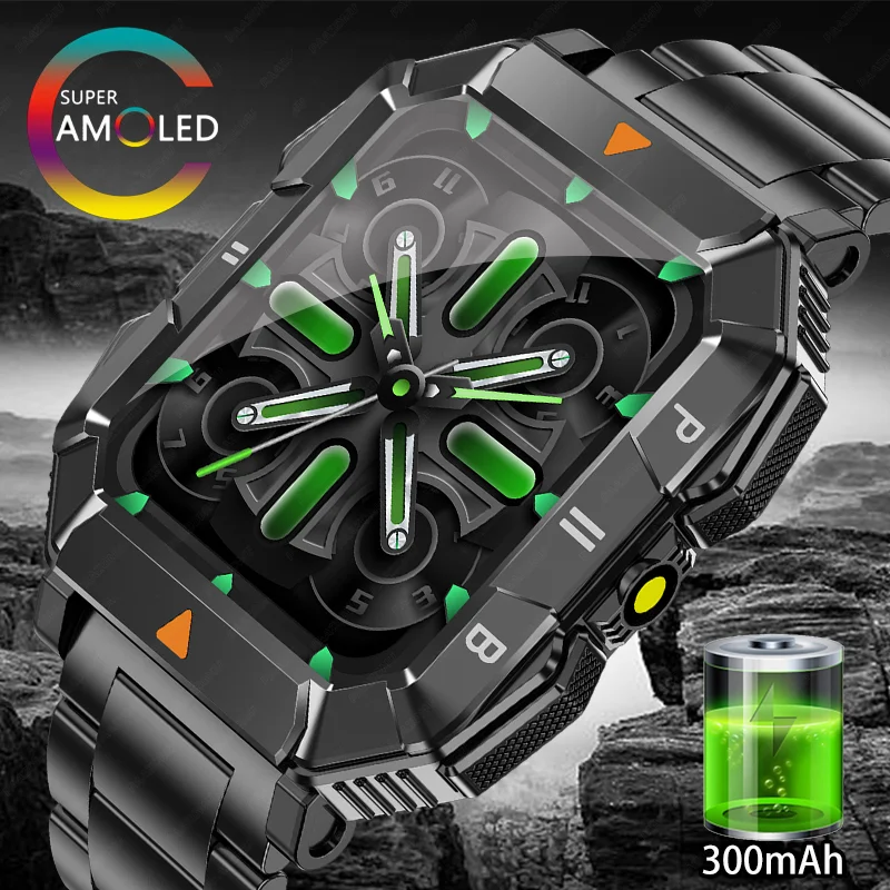 

1.83-inch high-definition screen flashlight men's outdoor smart watch Bluetooth call health monitoring sports waterproof watch