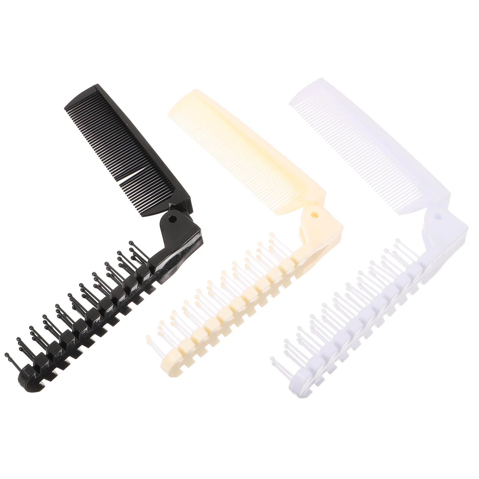 

3 Pcs Detangling Brush Folding Comb Split End Trimmer Plastic Hairbrush