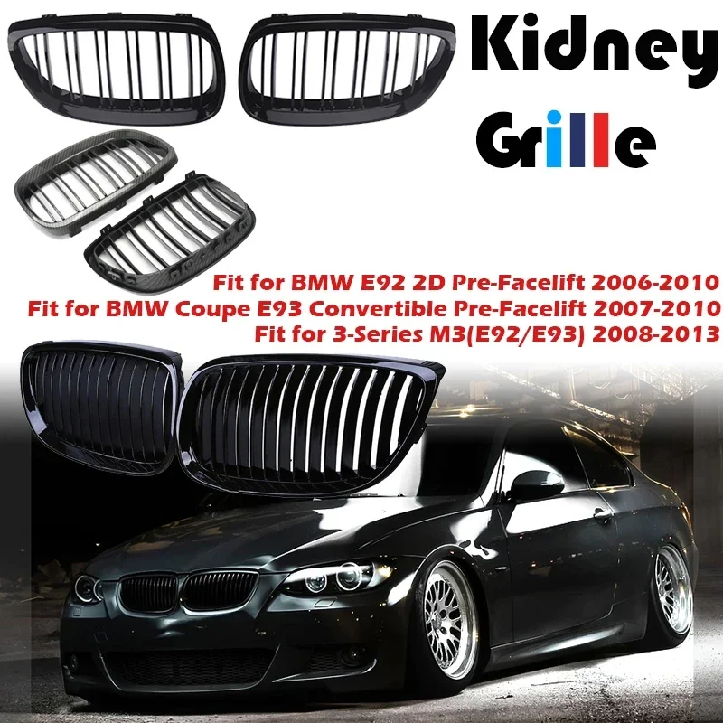 

Rhyming Front Bumper Kidney Grille Dual Single Slat Grill Fit For BMW 3-Series E92 E93 M3 Coupe 2006 - 2010 Car Accessories