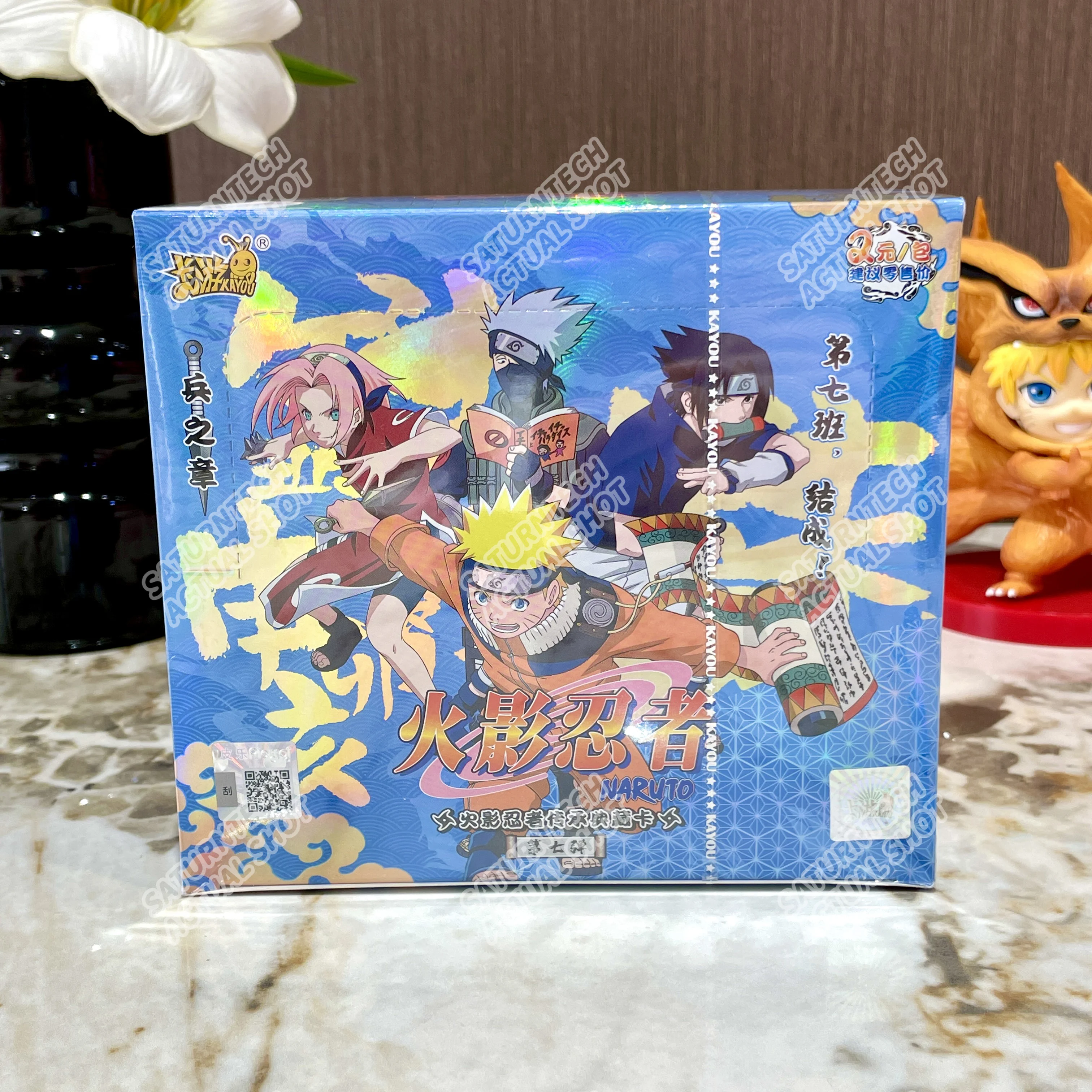 Genuine KAYOU Naruto Card Box New T2W8 Anime Collection Card  Sasuke Hinata SE BP NR CR Ninja Booster Pack Children‘s Toy Gift