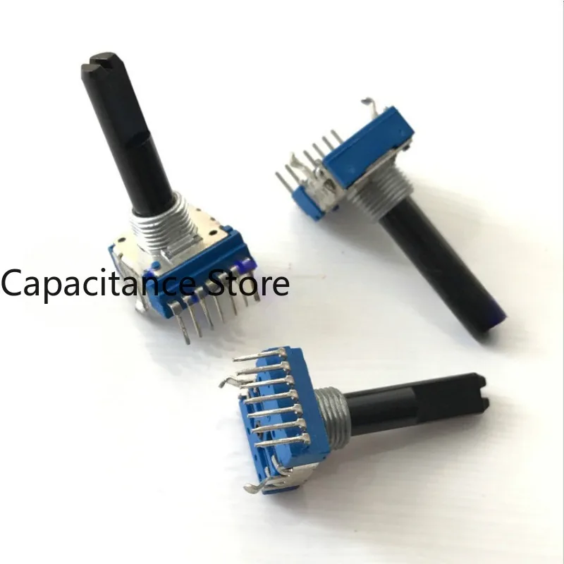 5PCS RK14 vertical dual A100K shaft length 28MM 7-pin power amplifier volume potentiometer