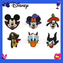 Disney Minnie Brooch  Action Anime Figures Badge of Metal Bag Accessories Halloween Children Birthday Gift for Friends Cute Pins