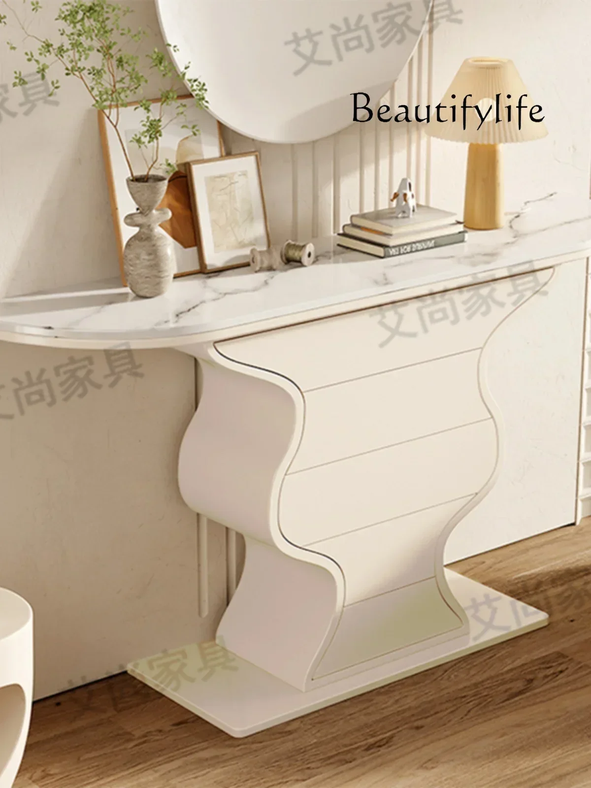 O10 Italian High-End Entrance Cabinet Side View Sets Aisle Corridor Decoration A Long Narrow Table Storage Console Tables