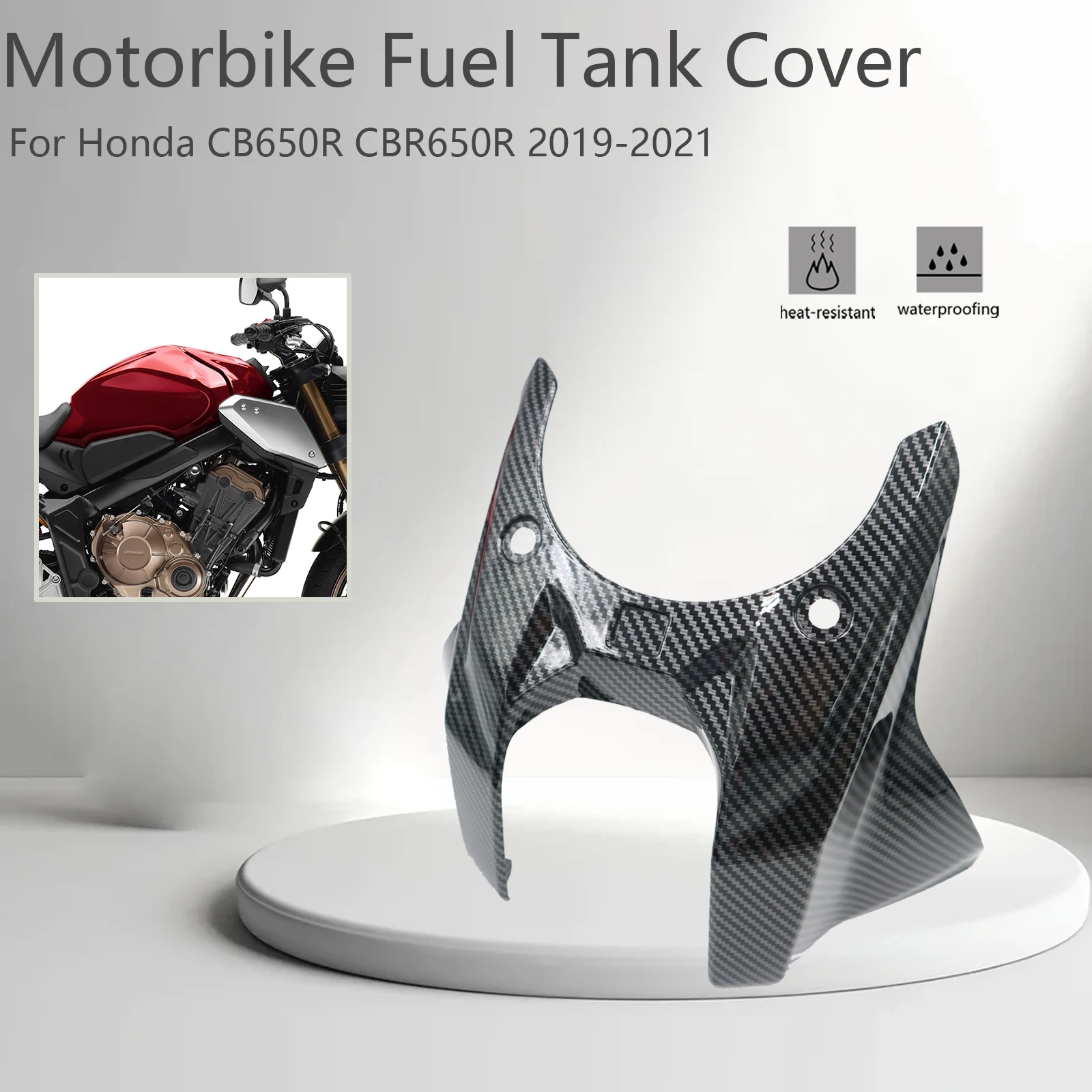 

Motorcycle Accessories For Honda CB650R CBR650R cbr650r 2019 2020 2021 Carbon Fiber Fuel Gas Tank Cover Protection Guard Fairing