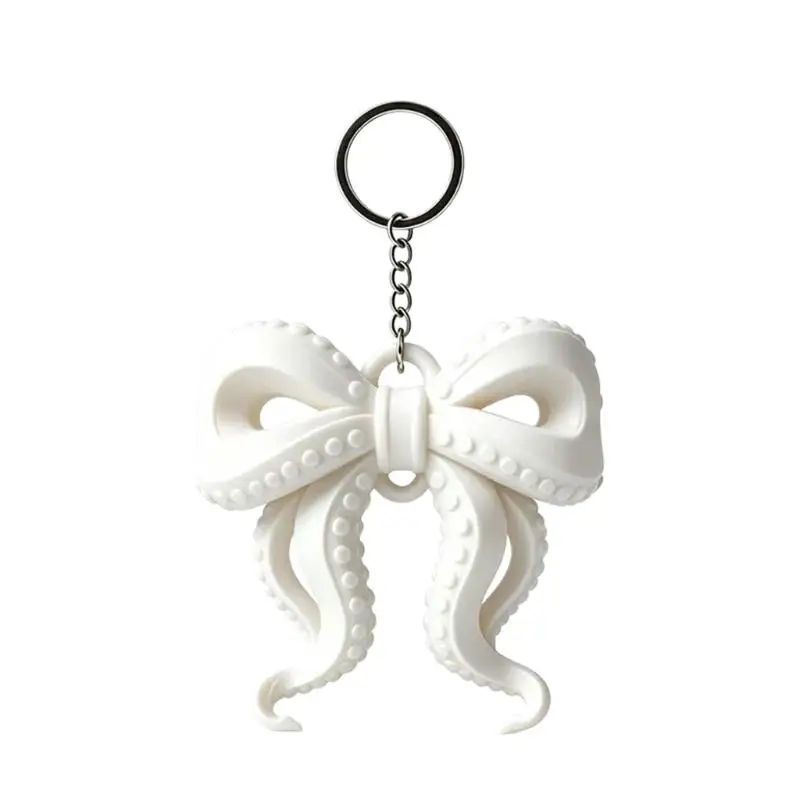 31BA Sculpted Ribbon Tie Accessory with Top Loop and Curved Streamers for Purse and Bag Accent Styling in Daily Carry