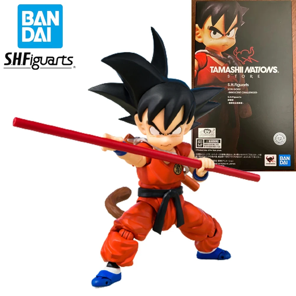 In Stock Original Bandai Shfiguarts Tnst Dragon Ball Innocent Challenger Son Goku Anime Model Figure Genuine Boxed Toy