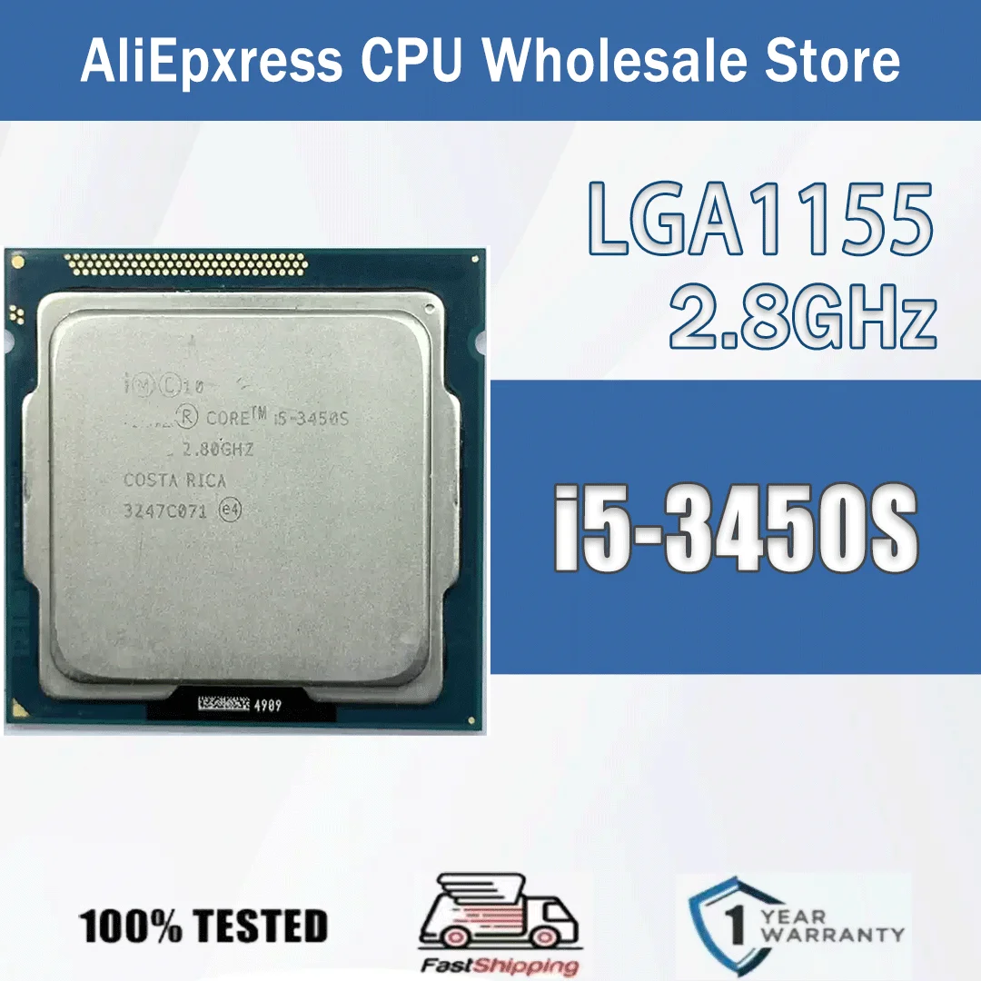 Intel Core i5-3450S 4 núcleos, 4 threads, 2,8 GHz, 65 W, 6 MB de cache, 22 nm, Ivy Bridge, DDR3-1333/1600 MHz, SR0PL, LGA1155, HD Graphics 2500