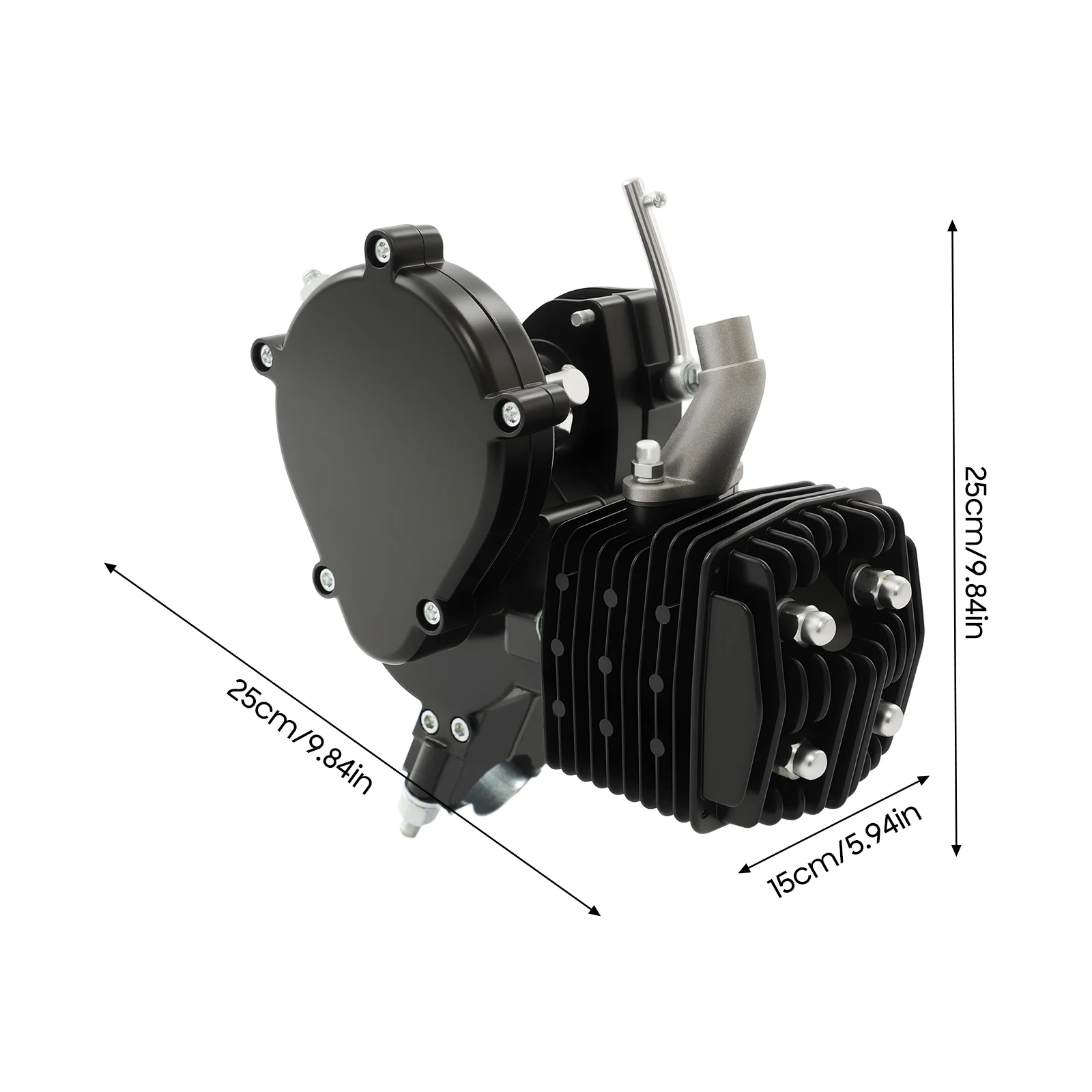 

2-Stroke Bicycle Engine Kit Black Motorized Bike Conversion Set for DIY Cycling