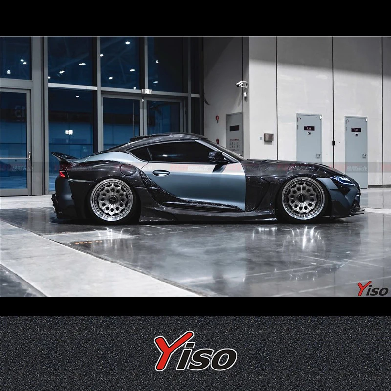 

Подходит для SUPRA A90 Модифицированное укрытие из углеродного волокна SUPRA A90 YISO Боковая юбка Аэродинамический комплект Нижний