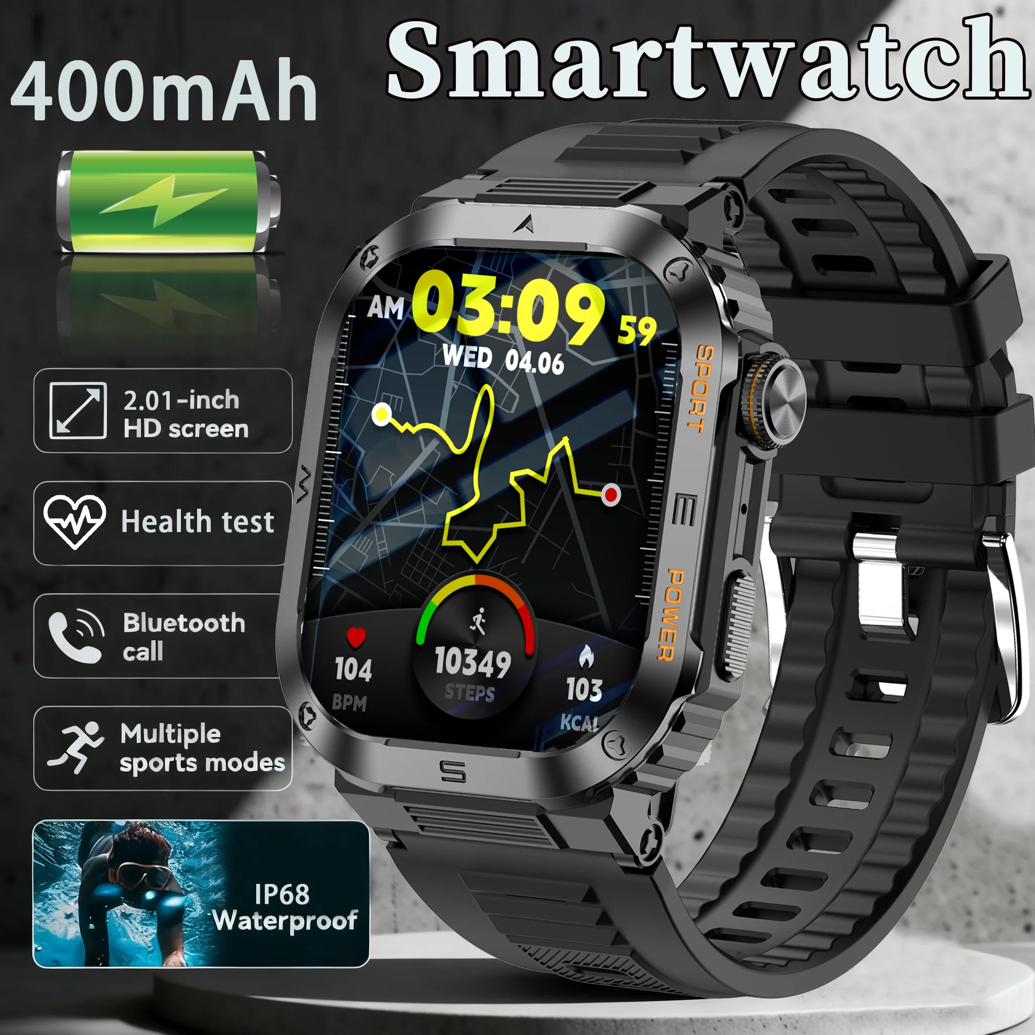 

New Upgraded Health Monitoring Uric Acid Blood Pressure Blood Oxygen Heart Health Check Smart Watch ECG smart watches Man 2025