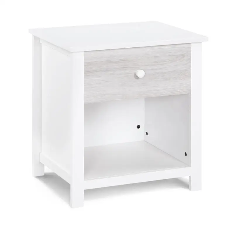 Table de chevet grise Rockport blanc