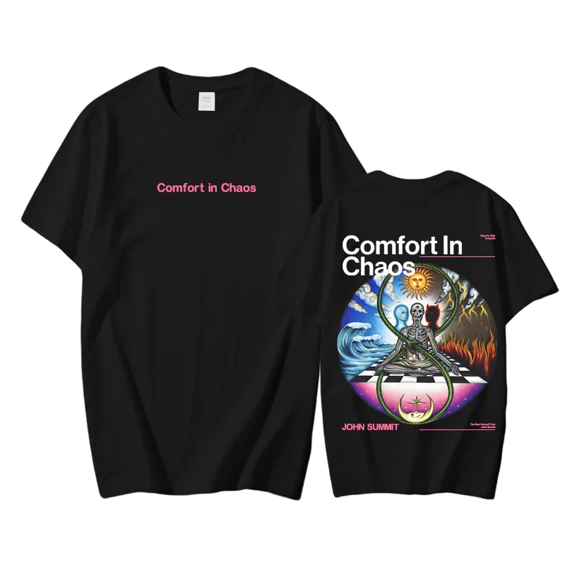 

John Summit T Shirt Summer Hip Hop Singer's same styleTee-shirt Short Sleeve Korean 100%Cotton Clothing Female/Male Retro Tops