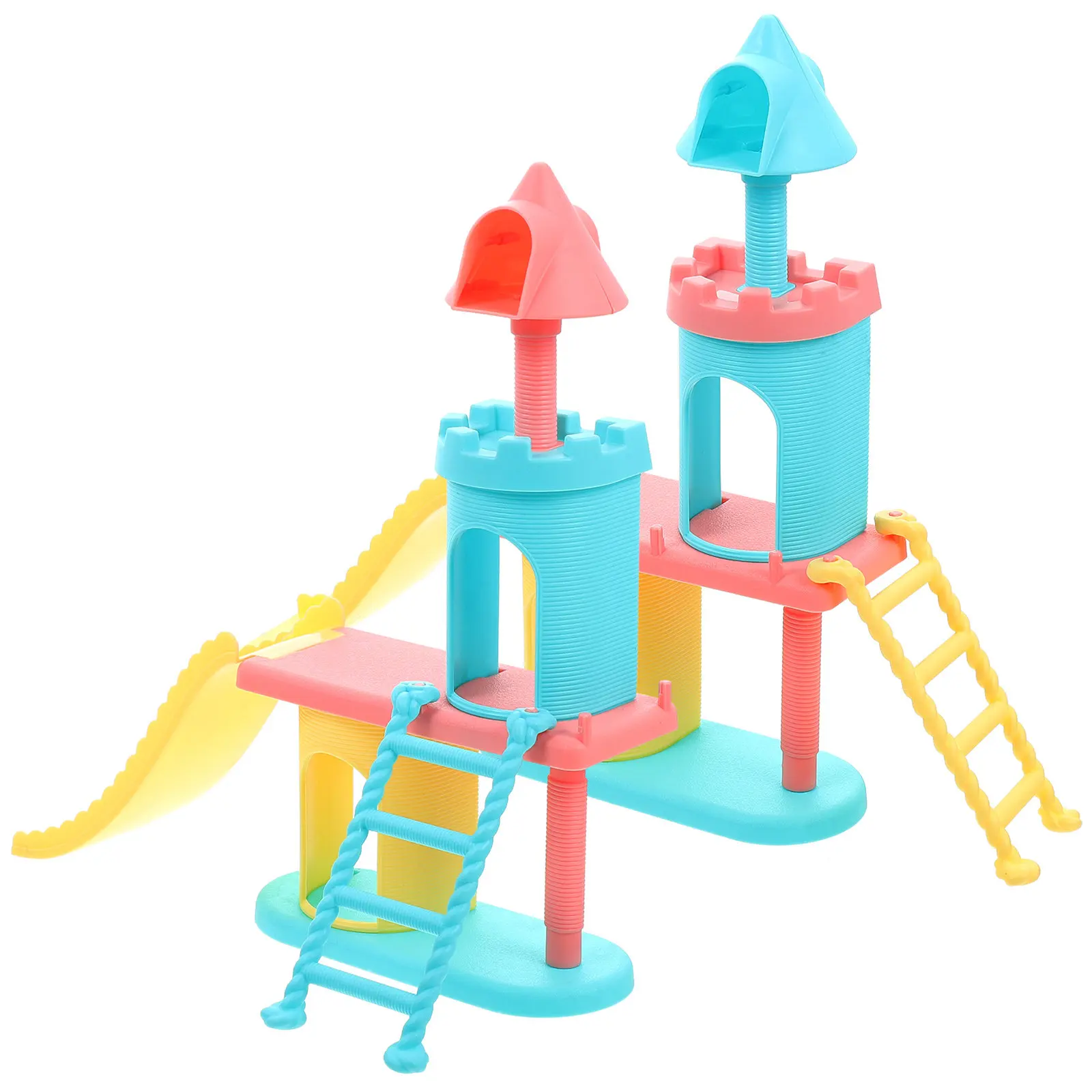 

2Pcs Mini Slide Accessories Small Amusement Park for DIY Mini House Decoration Kids Gift Home Decor Slide Toy Accessories