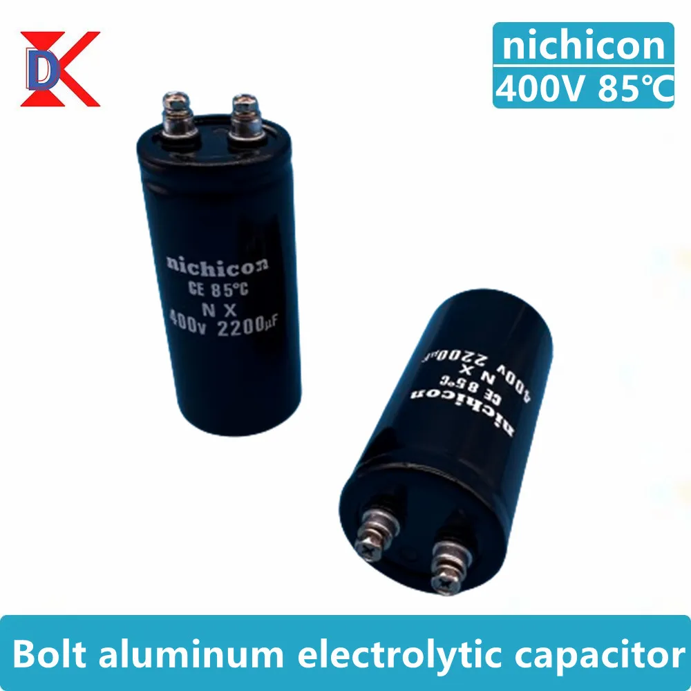 Nichicon Original Screw Foot Aluminum Electrolytic Capacitor 400V 2200UF 3300UF 4700UF 5600UF 6800UF 8200UF 10000UF Inverter