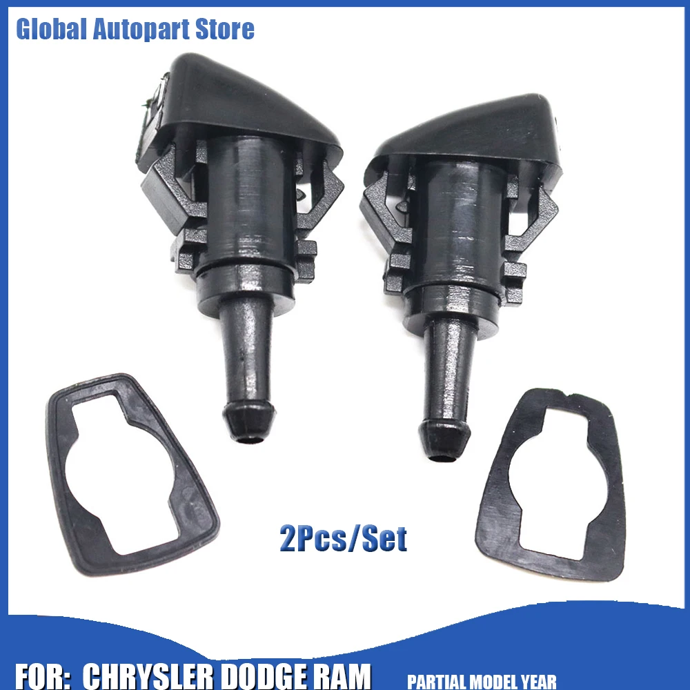 

2PCS Windshield Washer Nozzle 4805742AB 4805742AC 5113049AA 5303833AA For Dodge Grand RAM Caravan Chrysler Town JEEP PATRIOT