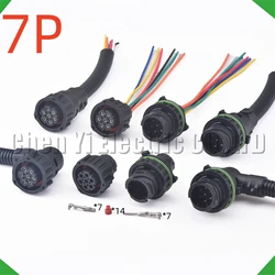 7 Pin Automobile Waterproof Truck Tail Light Oxygen sensor Connector Plug Wire harness 968421-1 967650-1 1718230-1 For Volvo