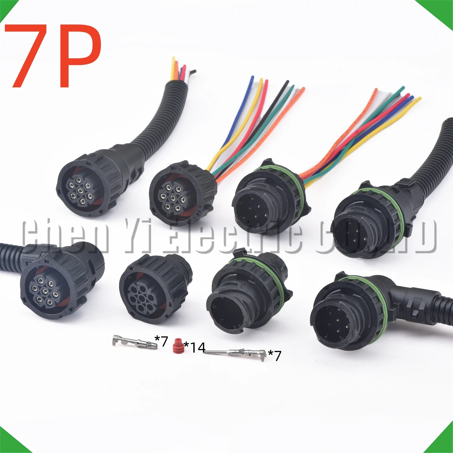 7 Pin Automobile Waterproof Truck Tail Light Oxygen sensor Connector Plug Wire harness 968421-1 967650-1 1718230-1 For Volvo
