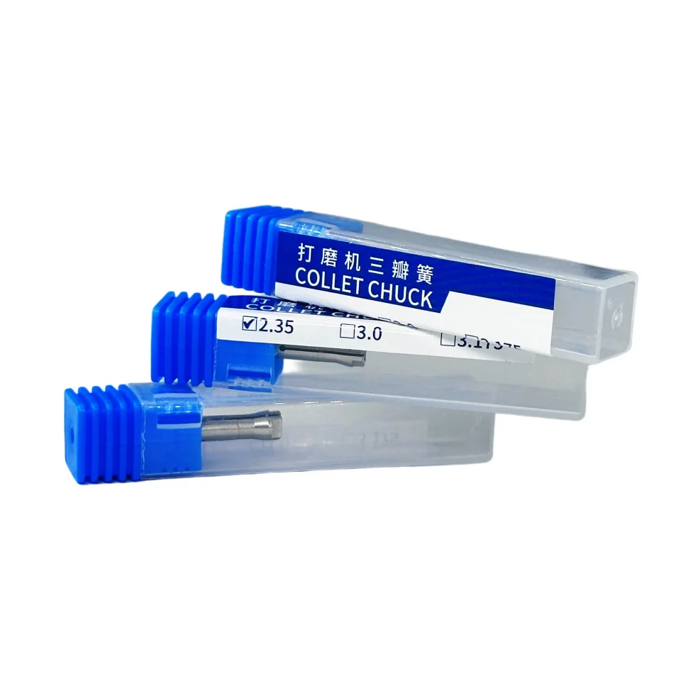 2Pcs/Lot Professional Dental Tool 2.35mm Spring Collet Chuck Three/Four Petal Replacement For Rotary Grinder Polishing Machine