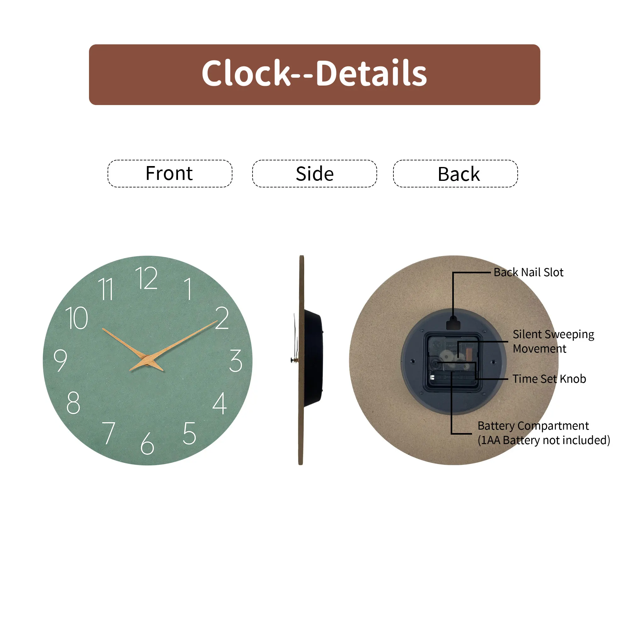 Thumbnail 4 - #75 Latest Silent Wall Clocks Offers
