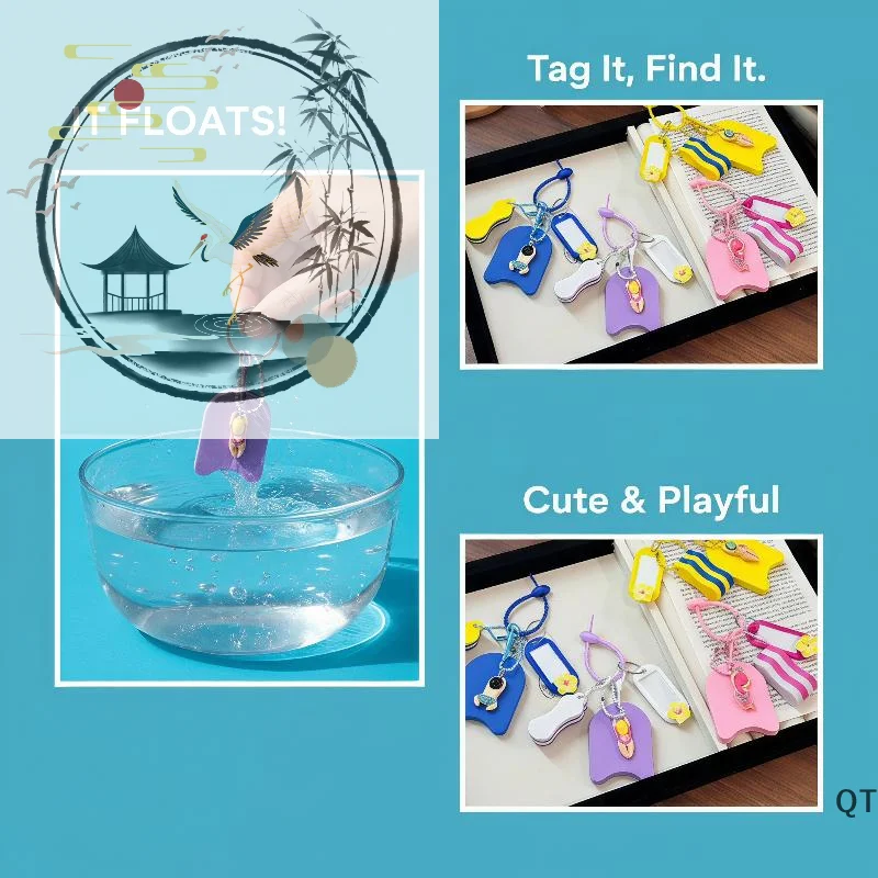 Floating Keychain For Boat Keys Marine Fishing Float Key Chain Swimming Ocean Style Floating Key Ring With Great Buoyance