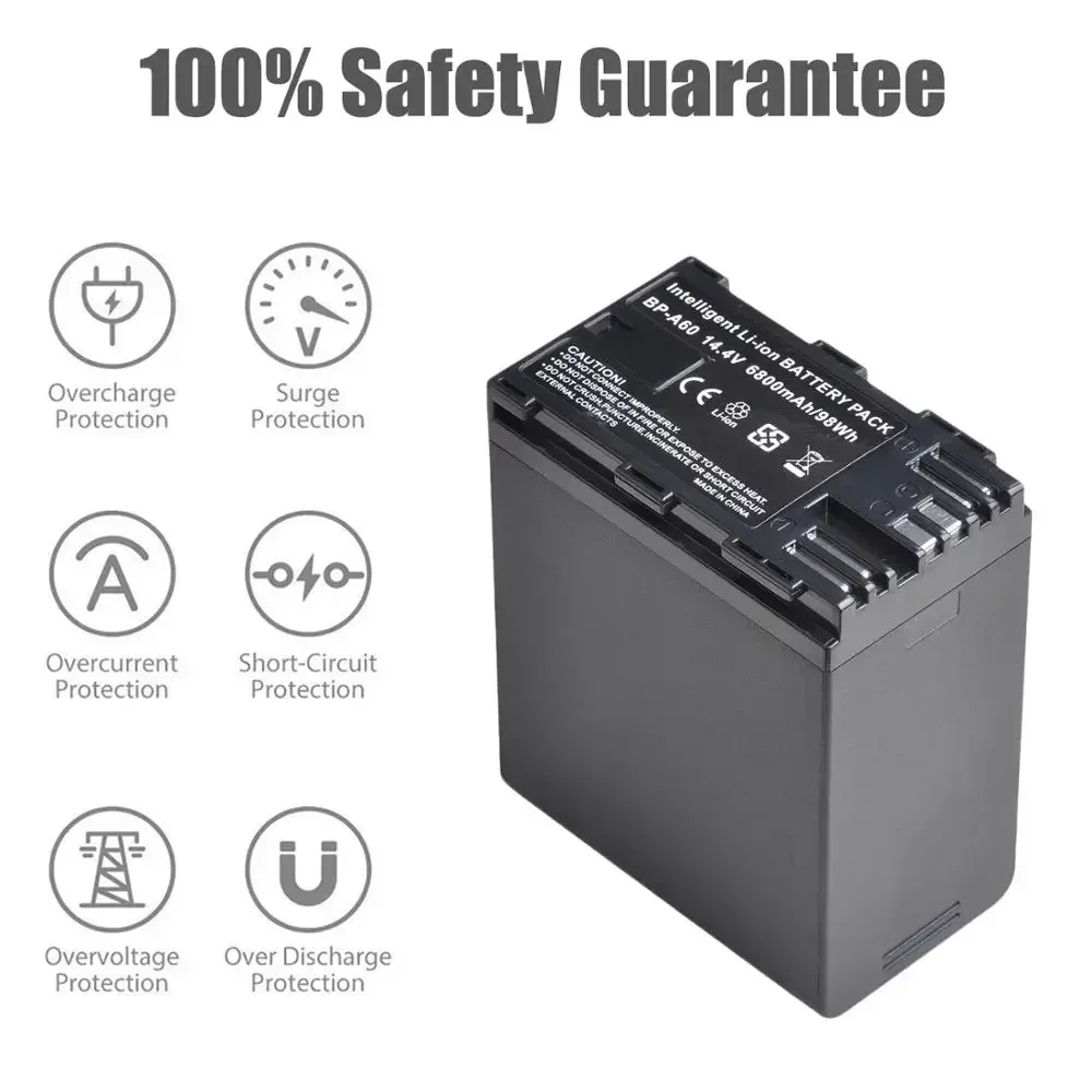 لكانون C200 C200 PL C200B C300 مارك I L XF705 BP A60 بطارية CA-CP200L EOS 6800mAh BP-A60 Bateria