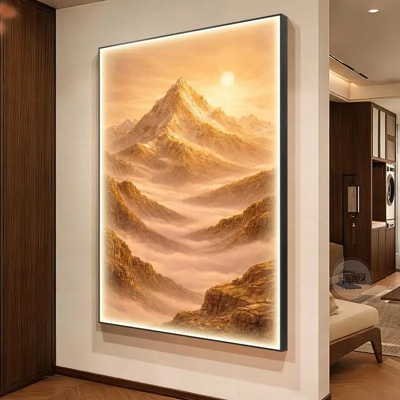 Mid-century modern entryway decorative painting, 