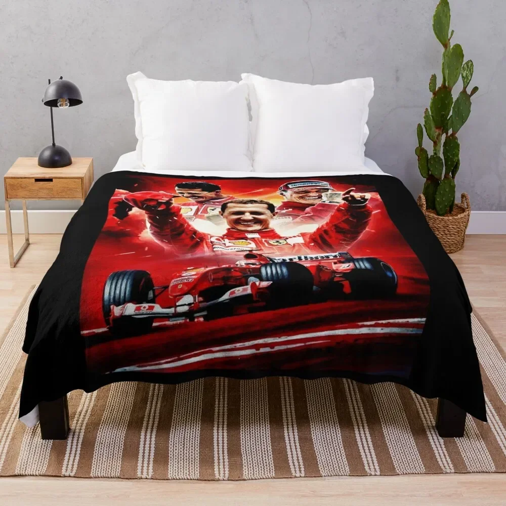 michael schumacher 02 Throw Blanket Soft Plush Plaid Decorative Beds blankets and throws Luxury St Blankets