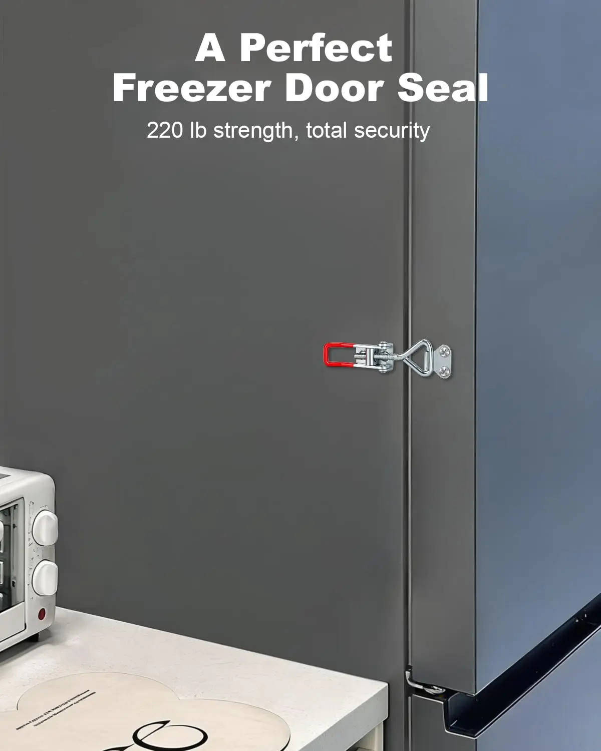 2/4 Stück Verstellbare Kniehebelverschlüsse, Hochleistungs-Kniehebelverschlüsse mit hoher Haltekraft, Zugverschlussklemme für Smoker-Deckel, Werkzeugkasten, Koffer – Detail 5
