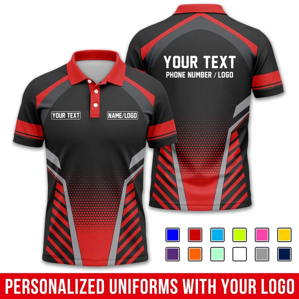 Fashion Men Women Stripe Graphic Polo Shirt For Men Custom Name Logo Text 3D Printed Polo Shirts Trend Button Up Sports Tops Tee