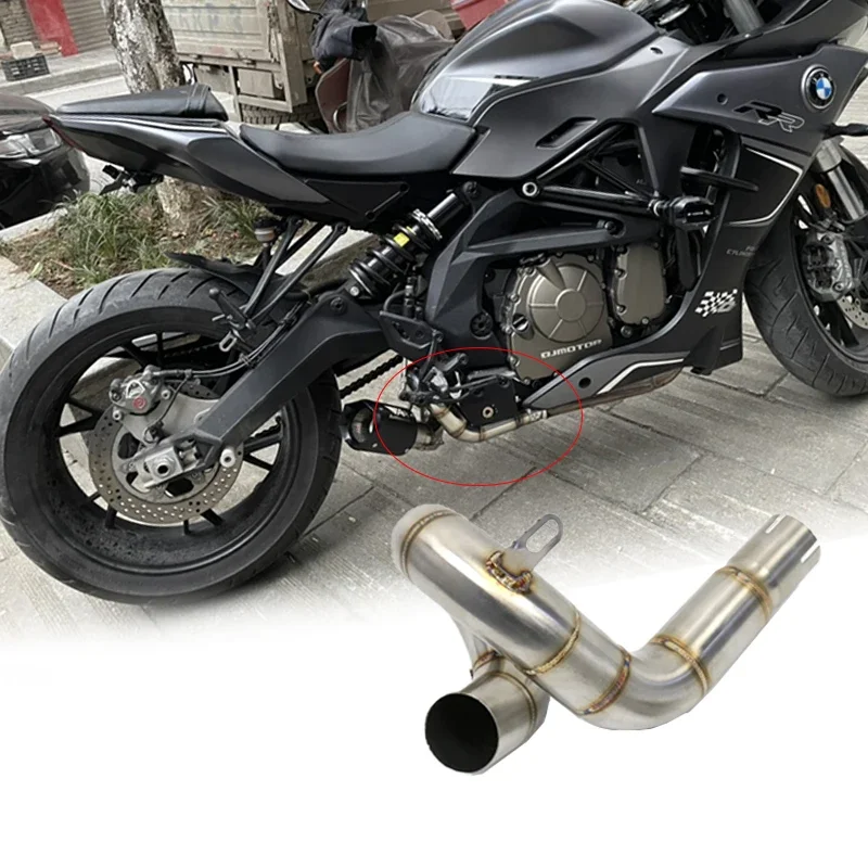 For QJMOTOR SRK600 QJ600 Motorcycle Exhaust Pipe Middle Section Motorcycle Accessories Motorcycle Exhaust System Modify