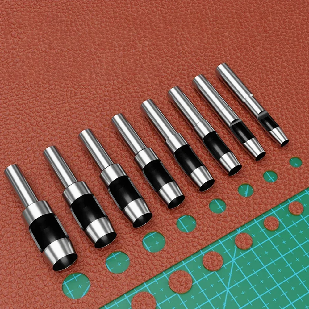 1Pcs Leather Hole Punching Tools Hollow Round Hole Puncher Plastic Clothing Leathercraft Punching Tool Drilling Puncher Kit