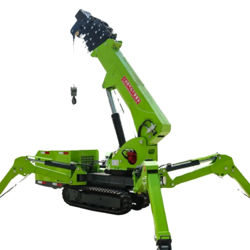 

3 tons 5 tons crawler spider crane remote control hydraulic telescopic folding crane mobile small crane manufacturer