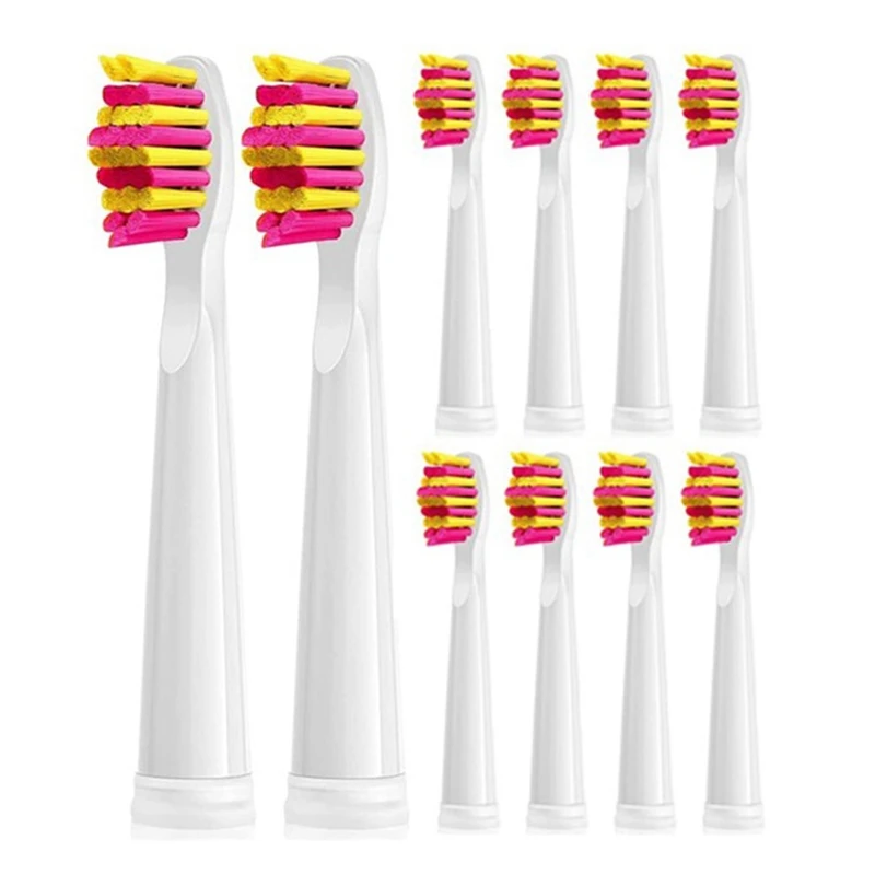 10PCS Electric Toothbrush Heads Replacement Head For Fairywill FW-507/508/551/917/959, FW-D1/FW-D3/FW-D7/FW-D8