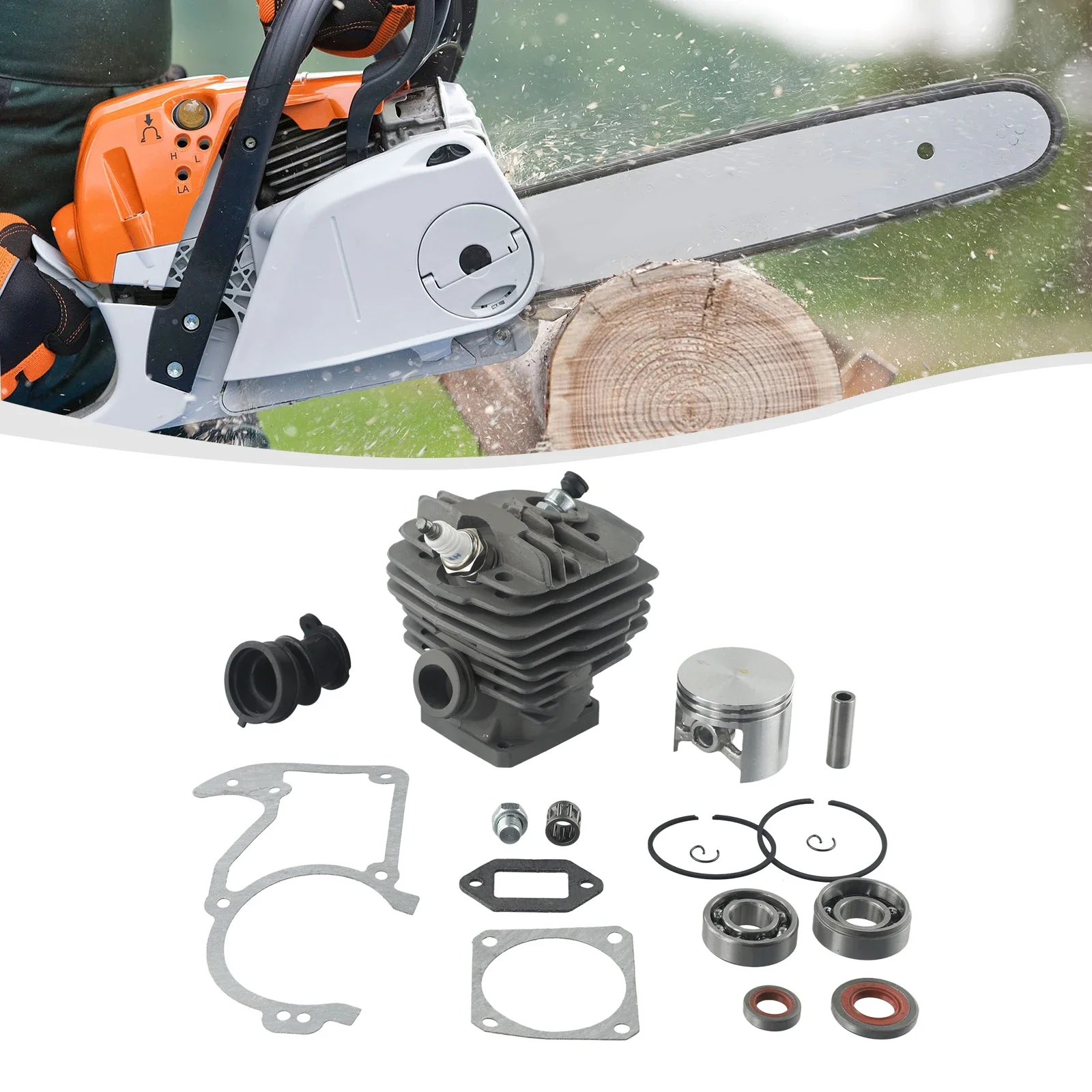 

Высокопроизводительный поршневой комплект цилиндра с отверстием 48 мм для бензопилы 034 AV SUPER 036 MS360, комплексные запасные части