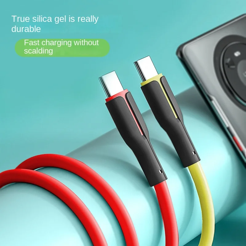 Type-C liquid color true silicone data cable suitable for fast charging cables of Xiaomi smartphones