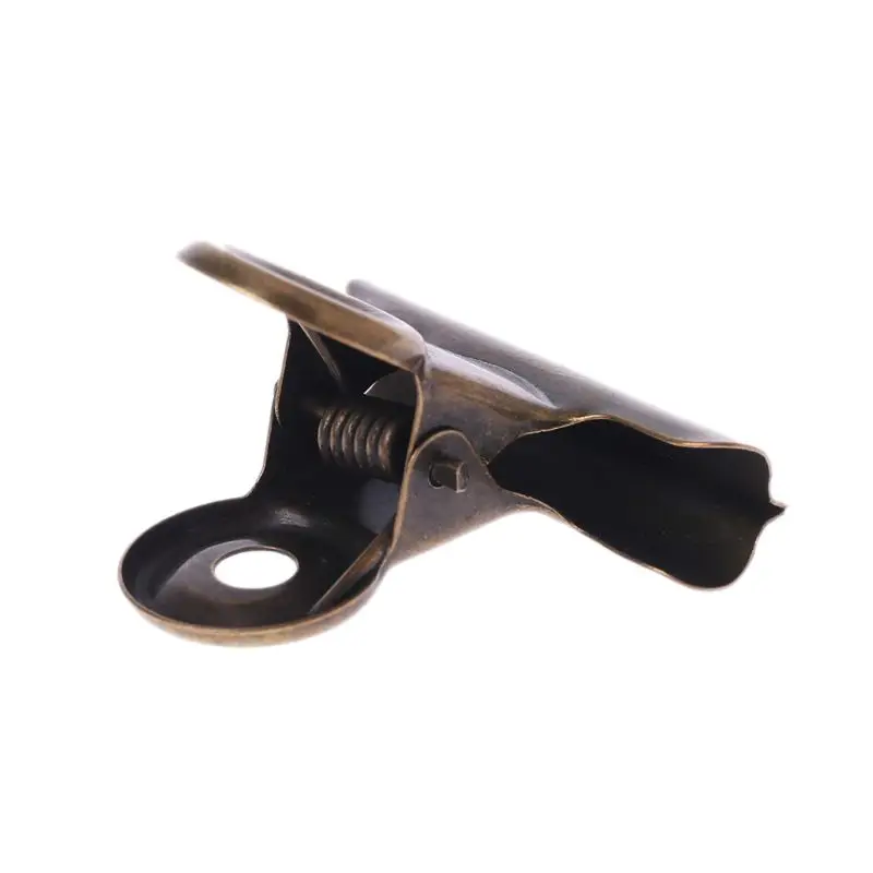 6pcs Stainless Steel Letter Paper Photo File Binder Clip Bag Sealing Stationary