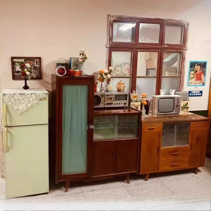 

Vintage furniture 8090s, nostalgic decorative props, office desks, chairs, TV cabinets, sofa old objects, ornaments