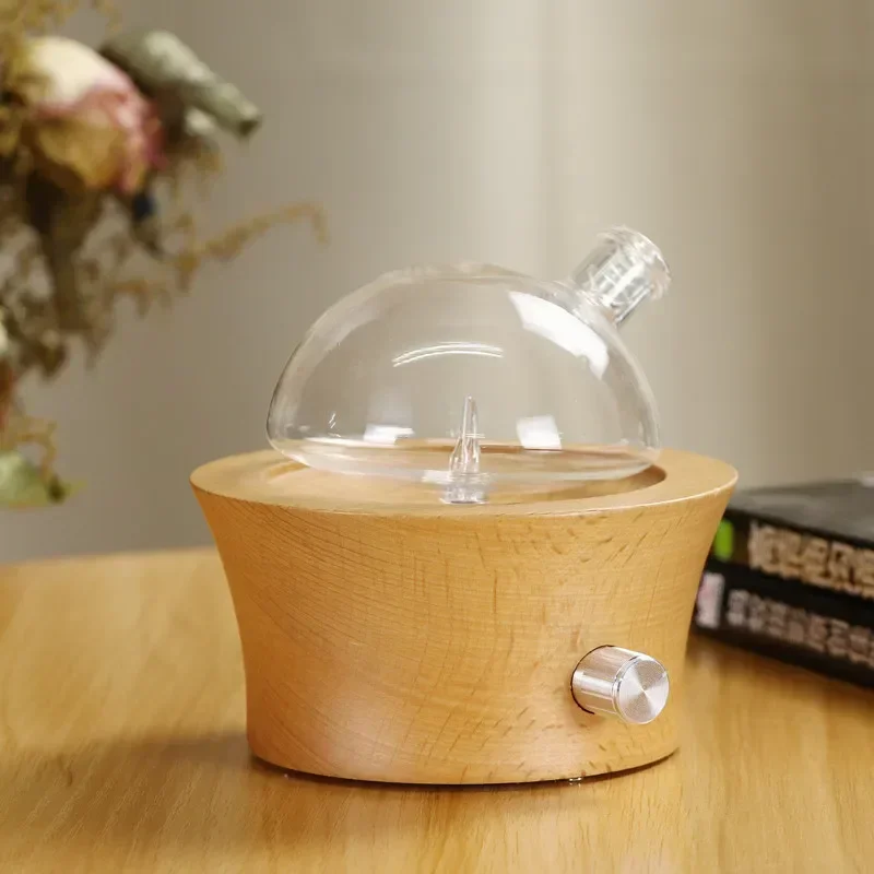 

Household Humidifier For Home 20ML Wooden Glass Aromatherapy Pure Essential Oils Diffuser Waterless Aroma Diffuser Air Nebulizer