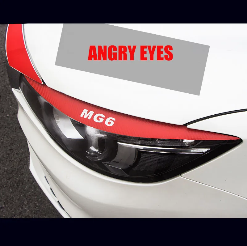 Car Hood Sticker for MG6 Exclusive Decal Carbon Fiber Chameleon Color Shift Bonnet Racing Stripe Decal for MG6 Tuning