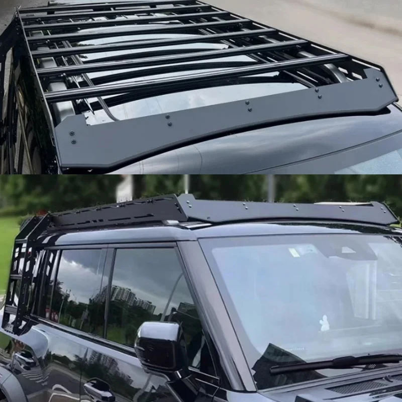 Car Roof Luggage Rack Frame Fit for Jetour Traveller T2 2023-2025 Modified Aluminum Alloy Platform Side Ladder Car Accessories