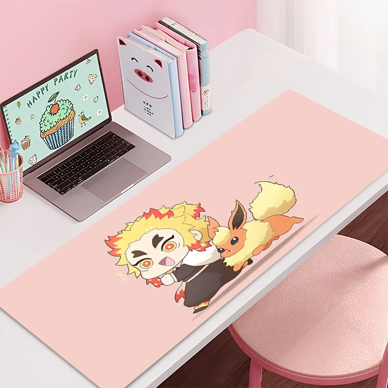 Gaming Mouse Pad Demon Slayer Accessories Office Gamer Keyboard Desk Mat Non-Slip Laptop ground mat Large PC HD carpet Mousepad