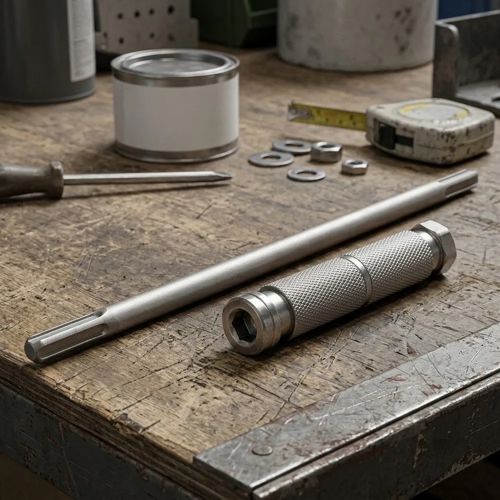26cm SDS Plus Verlängerungsstange mit Schnellwechseladapter für Bohrhammer, Schaft aus hochlegiertem Kohlenstoffstahl – Detail 11