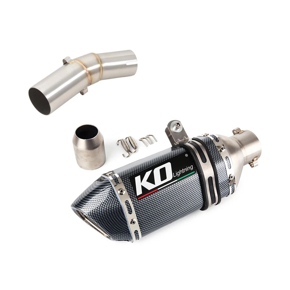 

Slip On For Kawasaki ER6N ER650 2005-2011 Motorcycle Escape System Middle Link Pipe Escape Moto Muffler Stainless Steel
