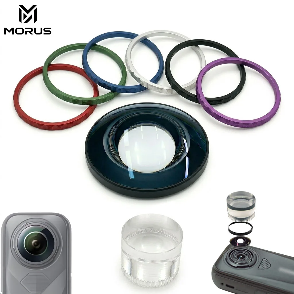 

MORUS Sport Camera Lens for Insta360 X4 air Panoramic Camera Black Glass Repair Part Accessorie