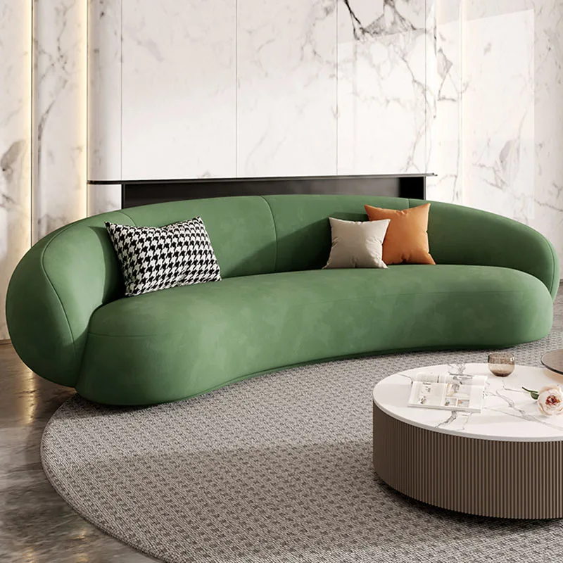 

Designer Curved Living Room Sofas Pouf Armchair Couch Designer Living Room Sofas Modern Minimalist Muebles Trendy Furniture