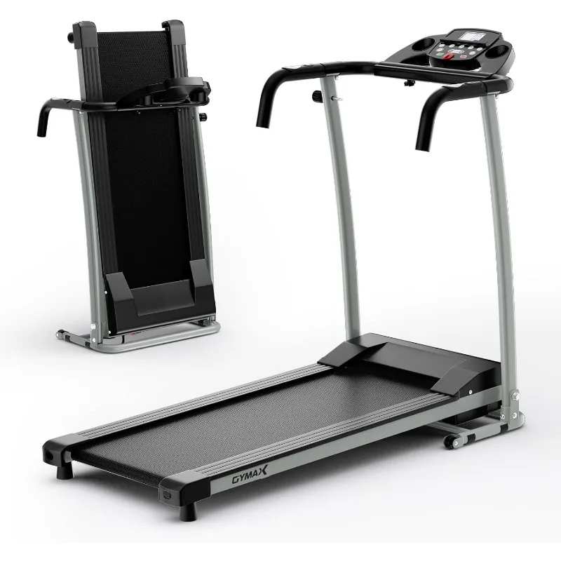 12 Preset Programs, LCD Monitor, Built-in Wheels Foldable Treadmill, Freestanding Easy Assembly Folding Treadmill