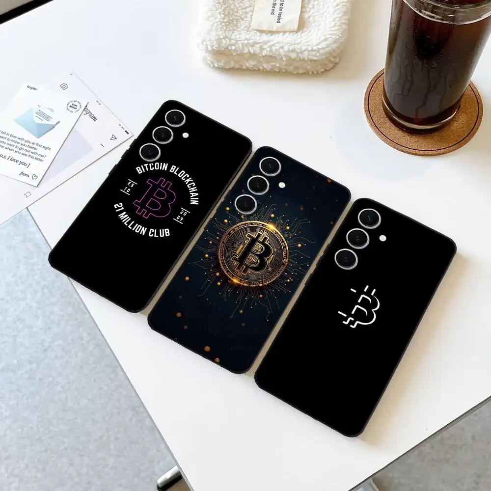 Bitcoin Phone Case For Samsung S 24 Fe 25 Ultra Plus 20 Lite 21 30 22 23 24 22 Ultra 5G Fundas