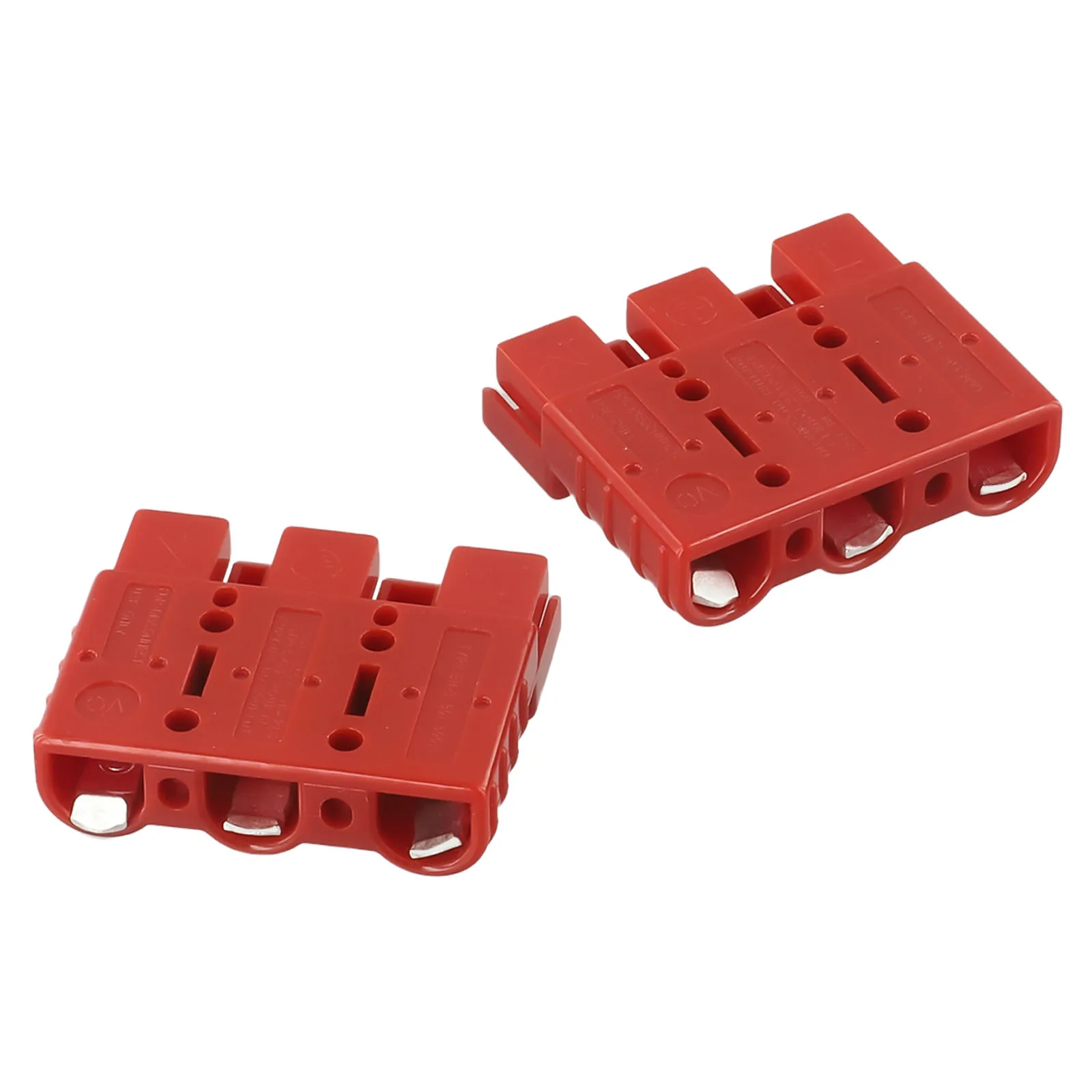 2 Piece 50A 3-Pin Solar Power Connector for DC-DC Chargers Supporting 600V Rated Voltage and 20C to 105C Operational Range